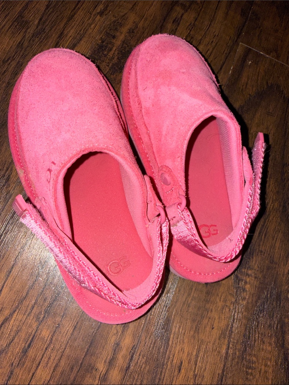 UGG Kids Coral Pink Slip-On Mary Janes